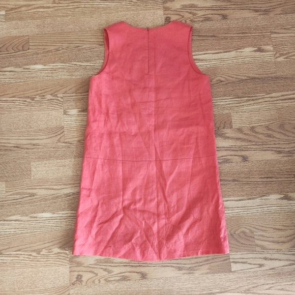 EUC EMERSON FRY Mod Shift Dress Linen Valencia Orange Sz M - Picture 14 of 15